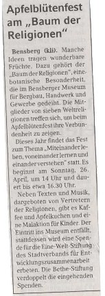 Bergisches Sonntagsblatt vom 25. April 2009